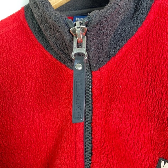 Vintage Williams F1 Racing Fleece Jacket Pile Full Zip Red Black Large - Picture 4 of 11